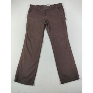 Carhartt Pants Womens 16 Regular Brown Rugged Flex Canvas Work‎ Carpenter